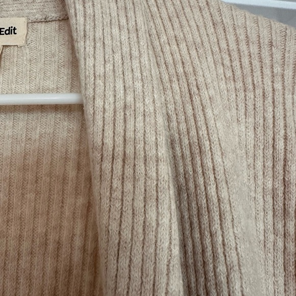 Open Edit Light Beige Longline Shawl Collar Cardigan (Size XS) - Picture 8 of 8